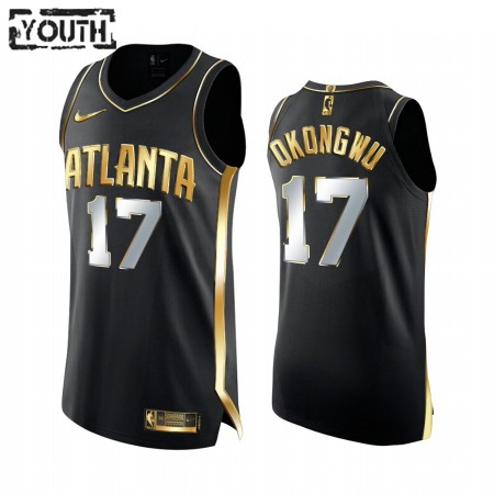 Dres Atlanta Hawks Onyeka Okongwu 17 2020-21 Crna Golden Edition Swingman - Dječji